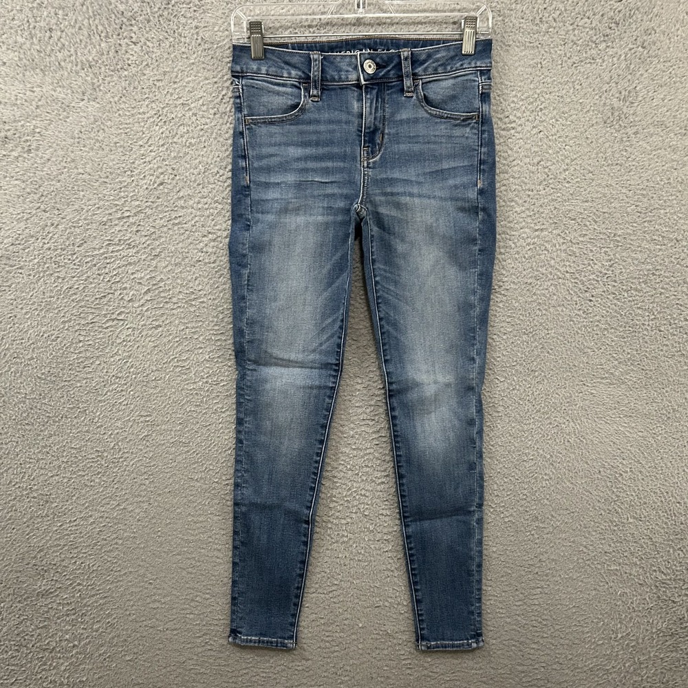 American Eagle Jeans Womens 2 Blue Denim Jegging Light Wash Next Level Stretch